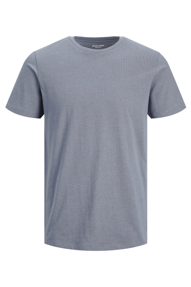 JJEORGANIC MELANGE TEE SS O-NECK NO 12222887 Flint Stone/Melange